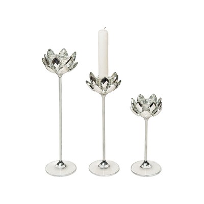 Set Di 8 Portacandele In Vetro Trasparente 5.2cm, Per Matrimoni E Centrotavola, Lumini - 2