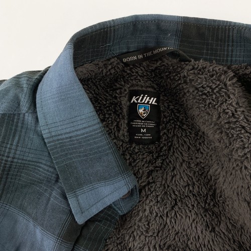 Kuhl Joyrydr blau Flanell Fleece gefüttert Hemd Herren Medium Shacket 7253 - Bild 3 von 6