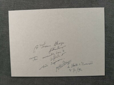 Abbe Pierre Original Autograph On Letter Card Rare Excellent See Pictures 