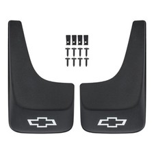 Oem New Rear Splash Guard Mud Flaps Black Wbowtie Logo 01-13 Chevrolet 19213393