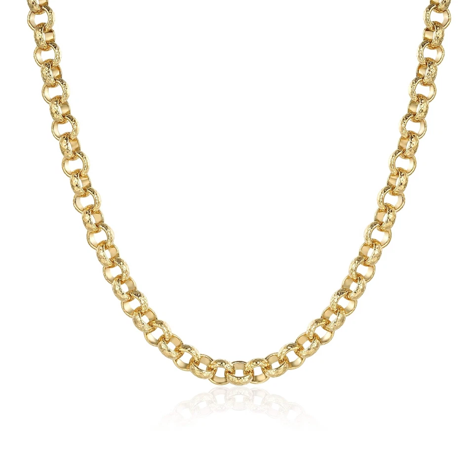 9ct Gold Filled | 8mm Diamond Cut Belcher Chain | 16, 20, 24, 30 Inch For Unisex - Image 3 of 4