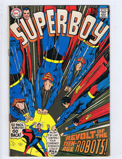 Superboy #155 DC 1969 Revolt of the Teen-Age Robots !