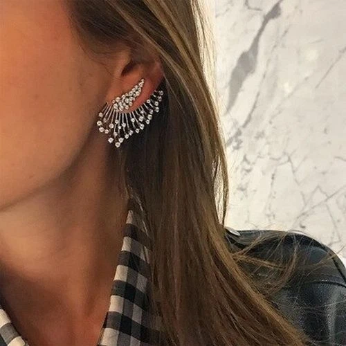 Wing Crystal Earrings Boho Stud Earring Set Geometric Studs