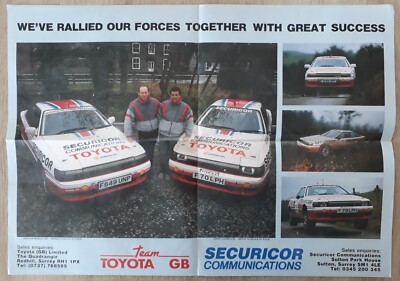 Toyota Celica GT-Four Securicor Original Poster Prospekt um 1988 - Gruppe A N