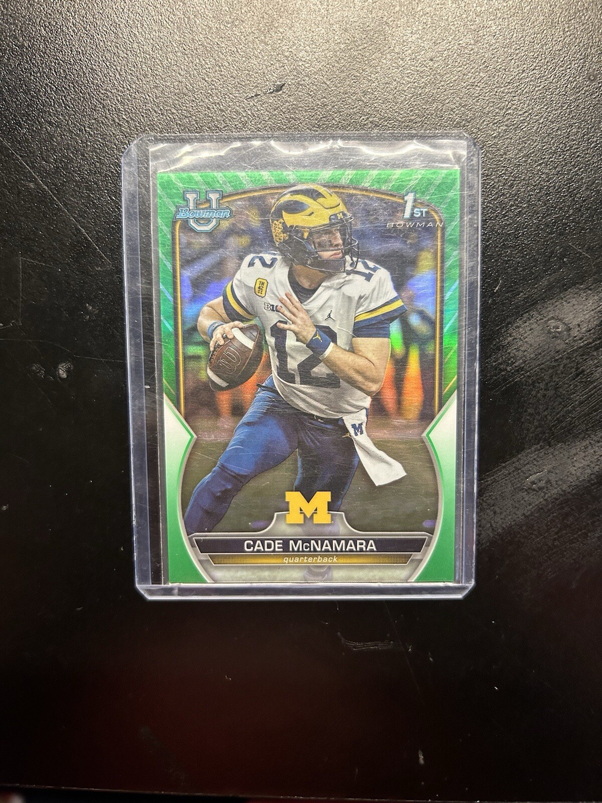 2022 Bowman Chrome University Cade McNamara Green Refractor Rookie /99