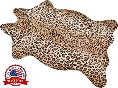 Alfombra De Leopardo De 29.5'' W X 43.3'' L Para Sala De Estar Y Dormitorio NEW US
