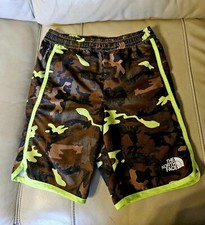 The North Face Boys Med Camo Amphibious Class V Water Shorts Swimming Trunks