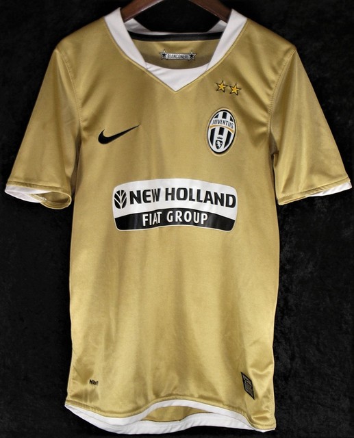 Nike Bianconeri Juventus New Holland Fiat Soccer Jersey Youth Small Gold eBay