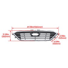 NEW GRLLE FRONT BUMPER CENTER LOWER GRLL FOR HYUNDA SONATA SE ECO