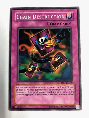 Yugioh Chain Destruction DB1-EN070 Common Unlimited NM+ (Never Played!)
