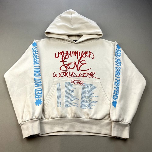 Red Hot Chili Peppers Unlimited Love Hoodie Sweatshirt Erwachsene Small Creme Tour