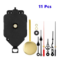 11Pcs DIY/Repair Kit for Wall/Desk Clock Custom Hand/Movement/Pendulum Mechanism
