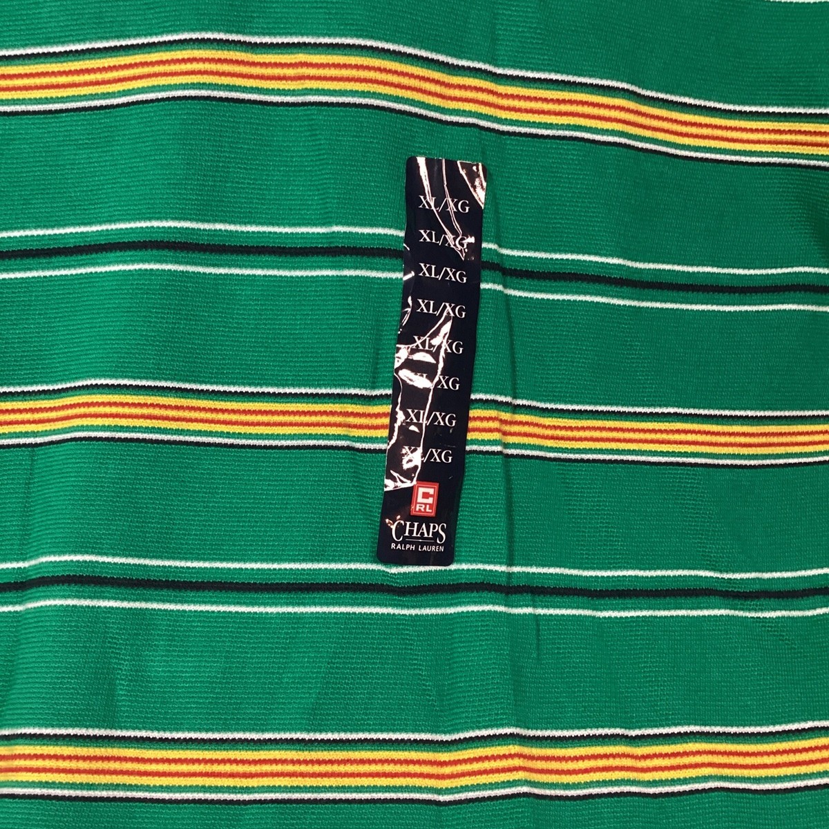 Vintage Chaps Ralph Lauren Polo Men's XL Green Stripe Shirt
