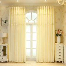 Lace Princess Curtain Blackout for Living Room Window Drape Romantic Eyelets