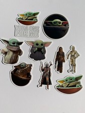  9 Baby Yoda The Child Mandalorian Star Wars Vinyl Sticker Bundle Jedi Decal
