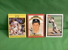 STEVE SAX, Three different cards, Topps, Fleer, Donruss, YANKEES