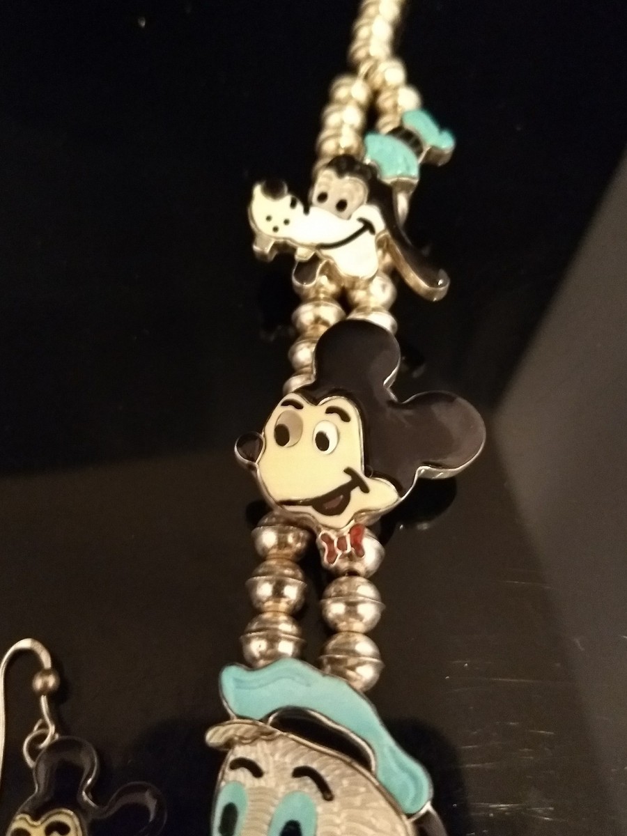 [BlackMuse] チェジウ着用☆Antique stone volume pin set Vintage Zuni Disney Sterling Silver Inlay Squash Blossom