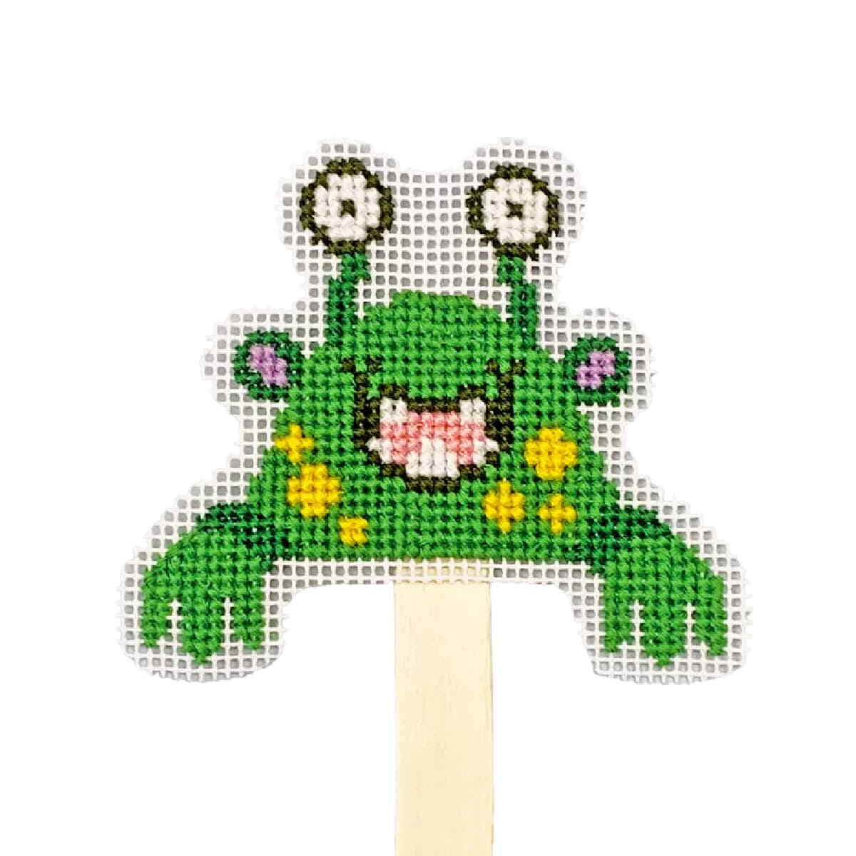 Bothy Threads counted cross stitch kit ""Mini Monsters, Gus"" with wooden stick, H