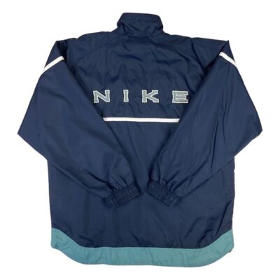 Vintage 90s Navy & Light Blue Nike 1/4 Zip Windbreaker Track Vintage 90s Navy & Light Blue Nike 1/4 Zip Windbreaker Track
