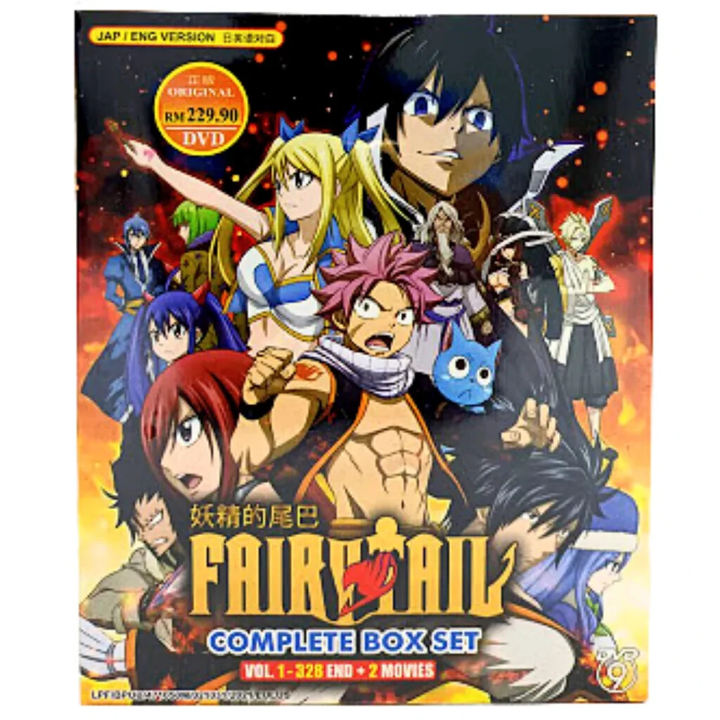 DVD English Dub Fairy Tail Complete TV Series Vol.1-328 End + 2