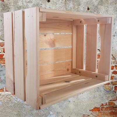 Tiefholzkiste 39,5x29,5x22cm Naturholz Lattenrost Display Obst Zum Selbermachen Box