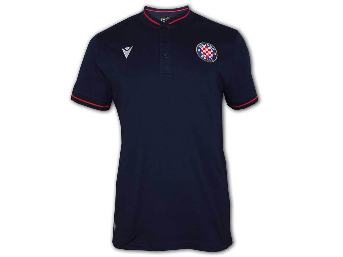 Hajduk Split Polo Jersey Navy Macron Hajduk Travel Staff Polo Shirt Size M  - 3XL