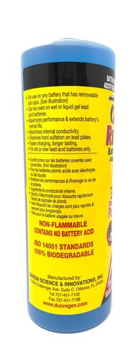 GOLF CART BATTERY RENEW REFRESH LIQUID SOLUTION FOR LEAD ACID BATTERY-NON-TOXIC - Picture 3 of 4