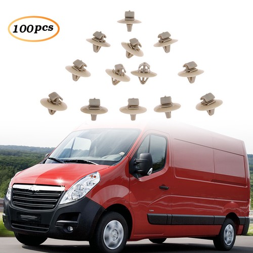 100X Side Door Moulding Side Trim Panel Clips For Vauxhall Vivaro