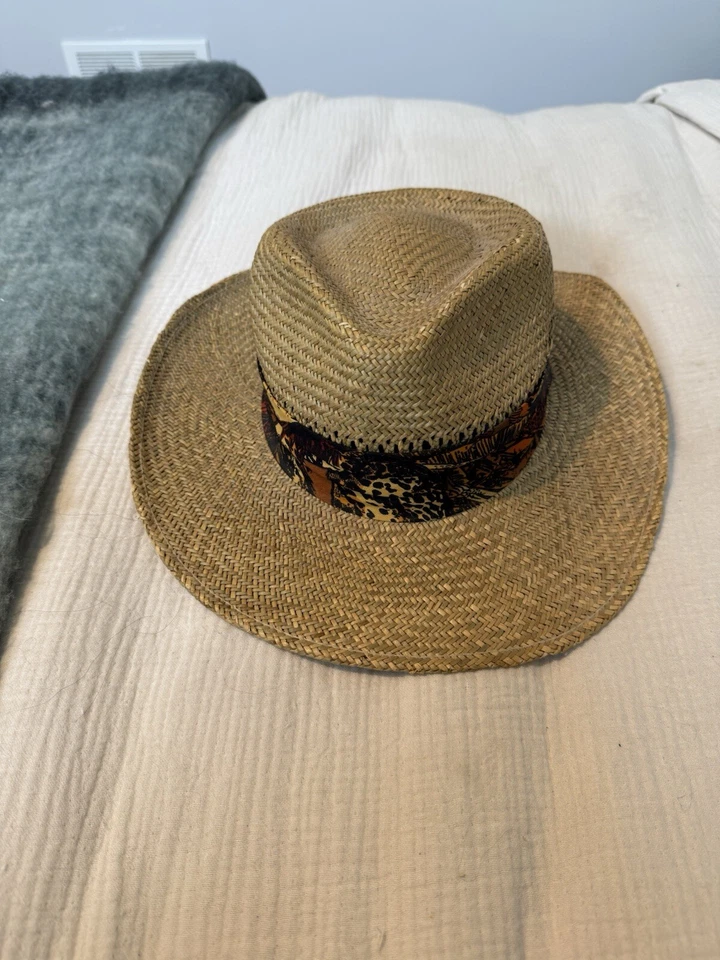 Vintage Straw Panama Hat – Medium - Made in USA - Image 2 of 4