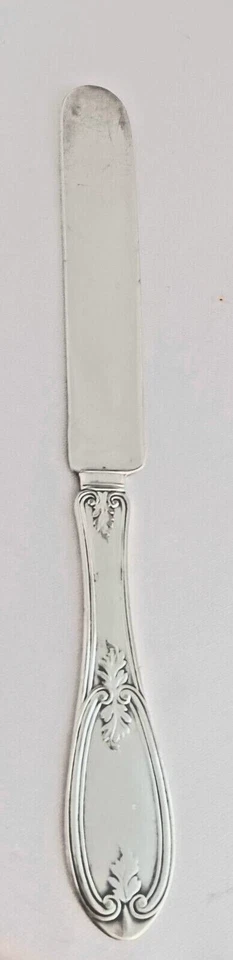 Cuchillo de té Coin plata patrón oliva todo plata - 7 1/2" Foto 2 de 4