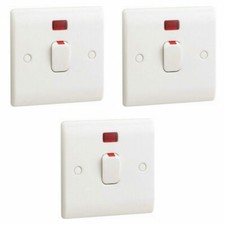 3 x Eaton P401N Double Pole Switches & Neon 20 Amp