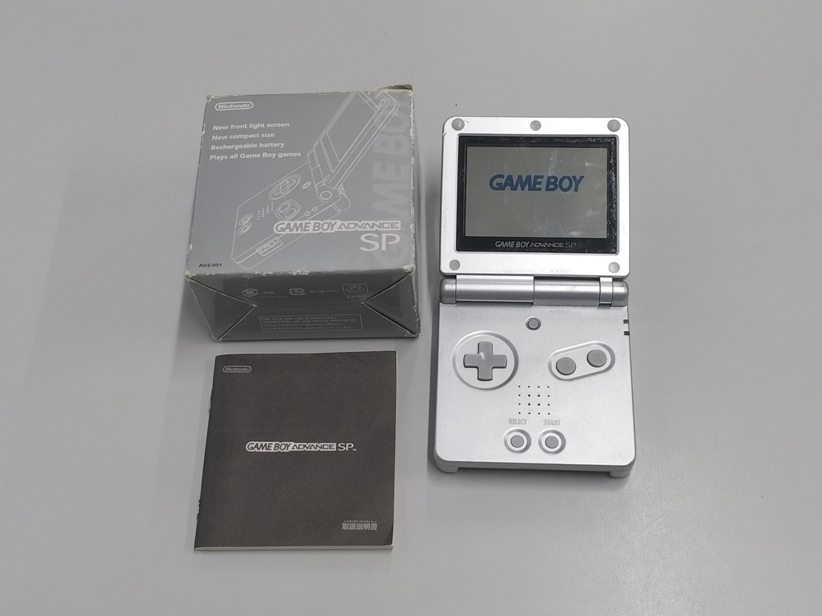 L5246 Ship Free Nintendo Gameboy Advance SP console Silver Japan