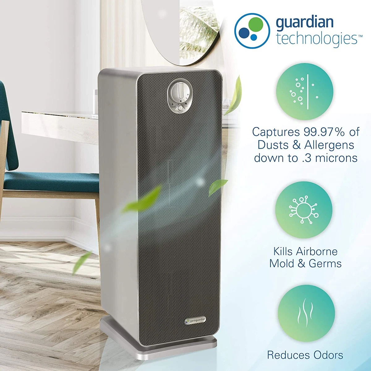 Germguardian tower cheap air purifier