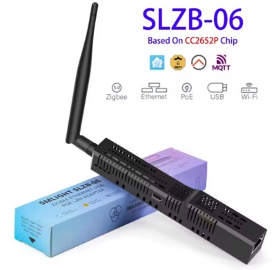 smlight slzb-06 Zigbee Coordinator Z2M Home Assistant PoE USB C