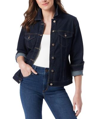 Gloria Vanderbilt Women's Amanda Classic Denim Jacket Rinse Royal Sz Small
