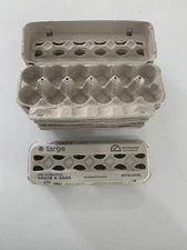 Empty Clean Cardboard Egg Cartons Large Size One Dozen Used Once Lot of 12