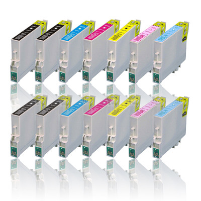 14 kompatible Druckerpatronen f. EPSON Stylus Photo PX660 PX720WD PX730WD 801-06