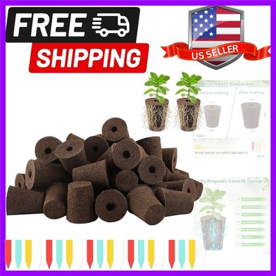 50 Pcs Hydroponic Growth Sponges, Seed Starter Pods Rapid Rooter Plugs Replac...