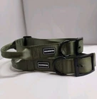 2pcs Mammoth Tactical K-9 Dog Collar with Handle Olive Green X-Large