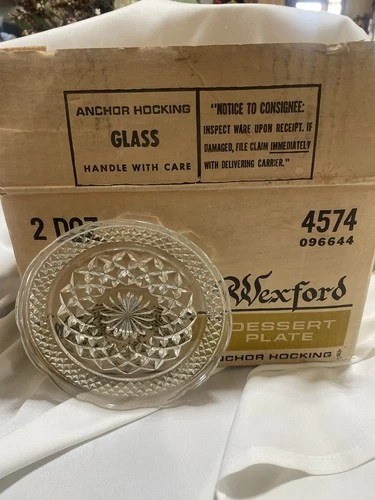 Anchor Hocking WEXFORD Dessert Plates Set of 21 New in Box NIB Not Saucers
