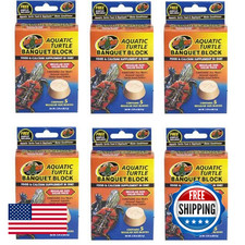  6 Pack Zoo Med Aquatic Turtle Banquet Blocks Food Slow Release