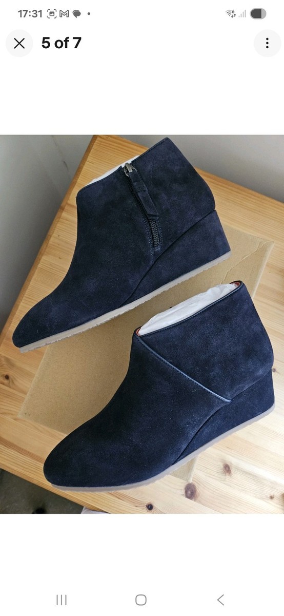 WHITE STUFF BNWT 'Issy' Navy Suede Shoe Boots Size UK UK