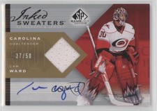 2007-08 SP Game Used Edition Inked Sweaters 37/50 Cam Ward #IS-CW Auto 0af