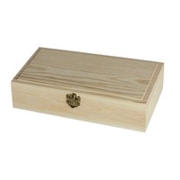 Holz Schatulle Rahmen Box Schachtel Truhe 25X14X6Cm Natur KäStchen