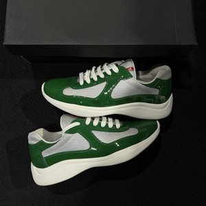 Prada American Cup Patent Mint Green Mens Mesh Sneakers - Sz 7 US SPB JA-365540 Prada prada cup green - Gem main image 4