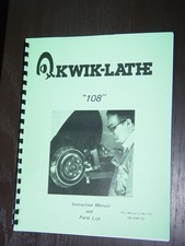 Kwik Way Model 108 On The Car Brake Lathe Manual Kwik Way Model 108 On The Car Brake Lathe Manual