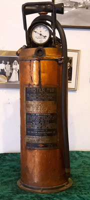 Vintage Phister 1B Fire Copper Fire Extinguisher - Empty - VG Condition