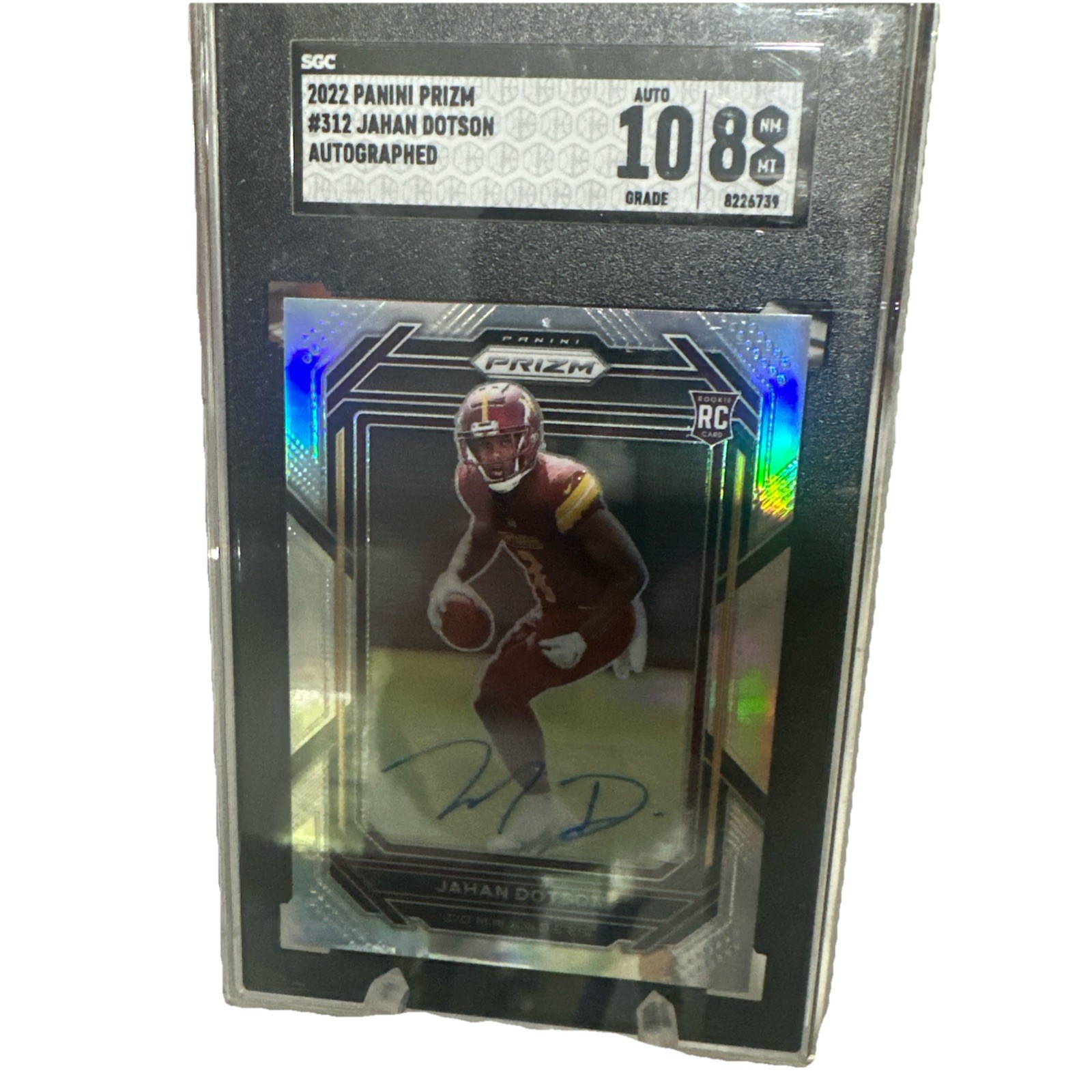 2022 Panini Prizm - Jahan Dotson - Sliver Prizm Auto RC - No. 312