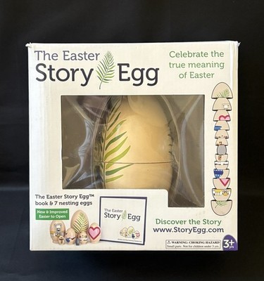 The Easter Story Egg Activity Kit Hardcover Book 7 Nesting Eggs Natalie Ard NEW