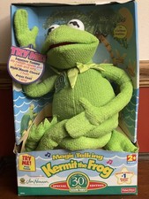 Vtg 1999 Magic Talking Kermit The Frog Plush 30th Anniversary Tyco In Box